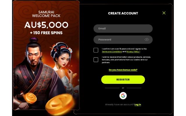 Spin Samurai login